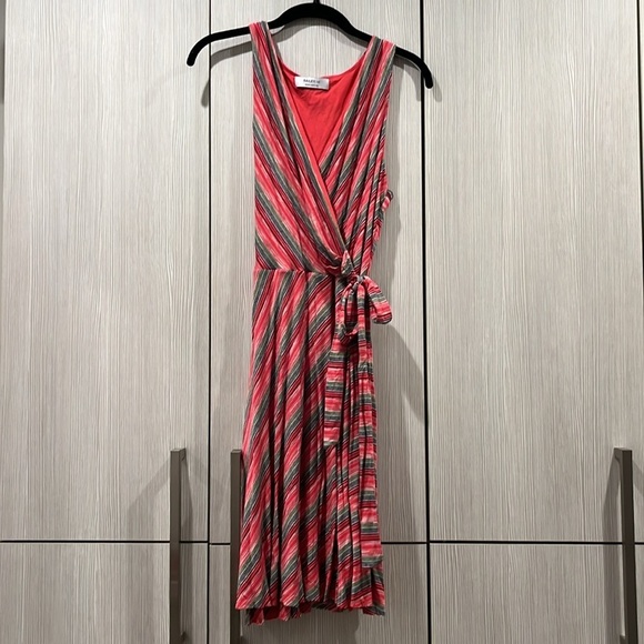 Bailey 44 | Emile Faux Wrap Dress |‎ Multicolor Striped | Size Medium - Picture 5 of 14